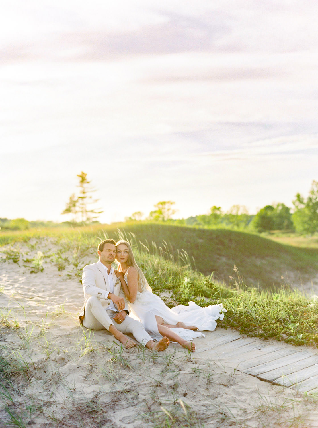 Kohler-Andrae State Park engagement and wedding photos
