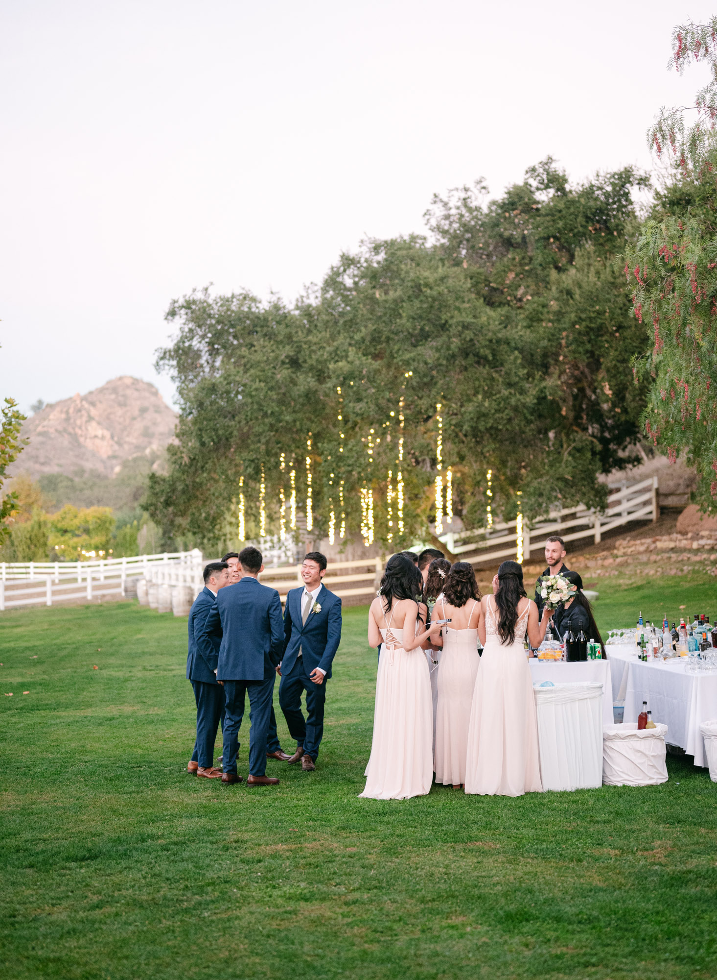Reception at Saddlerock ranch wedding in malibu, california
