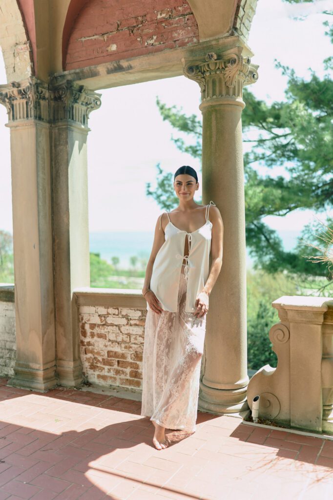 villa terrace wedding getting ready