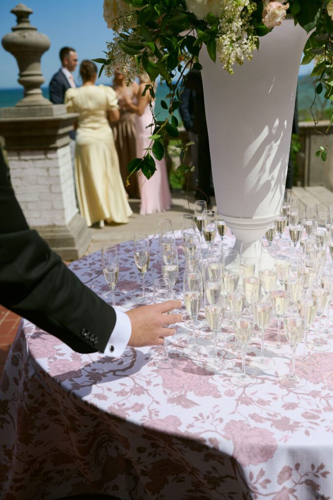 cocktail hour on the terrace in milwaukee